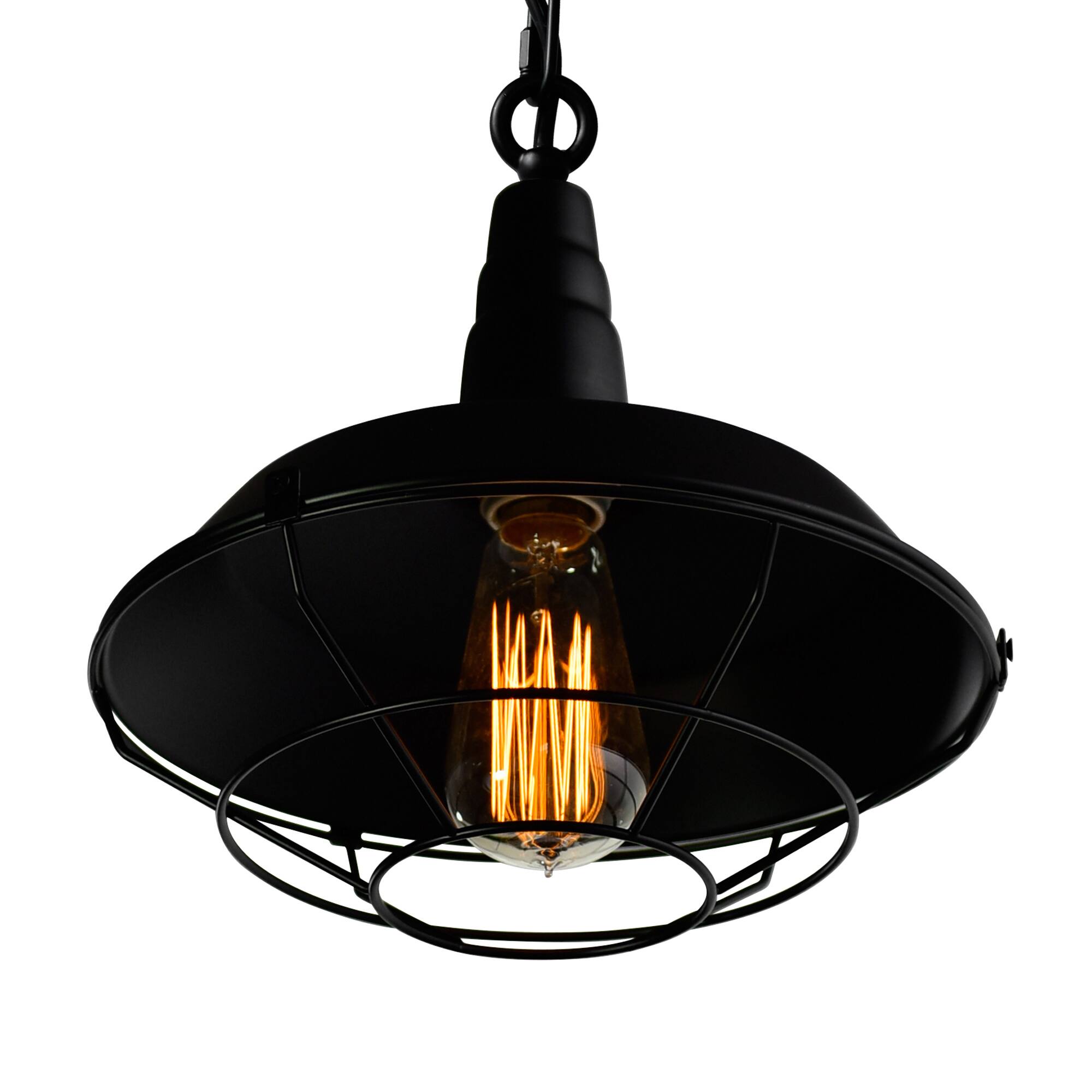 Left. CWI Lighting - Morgan 1 Light Down Mini Pendant With Black Finish - Black.