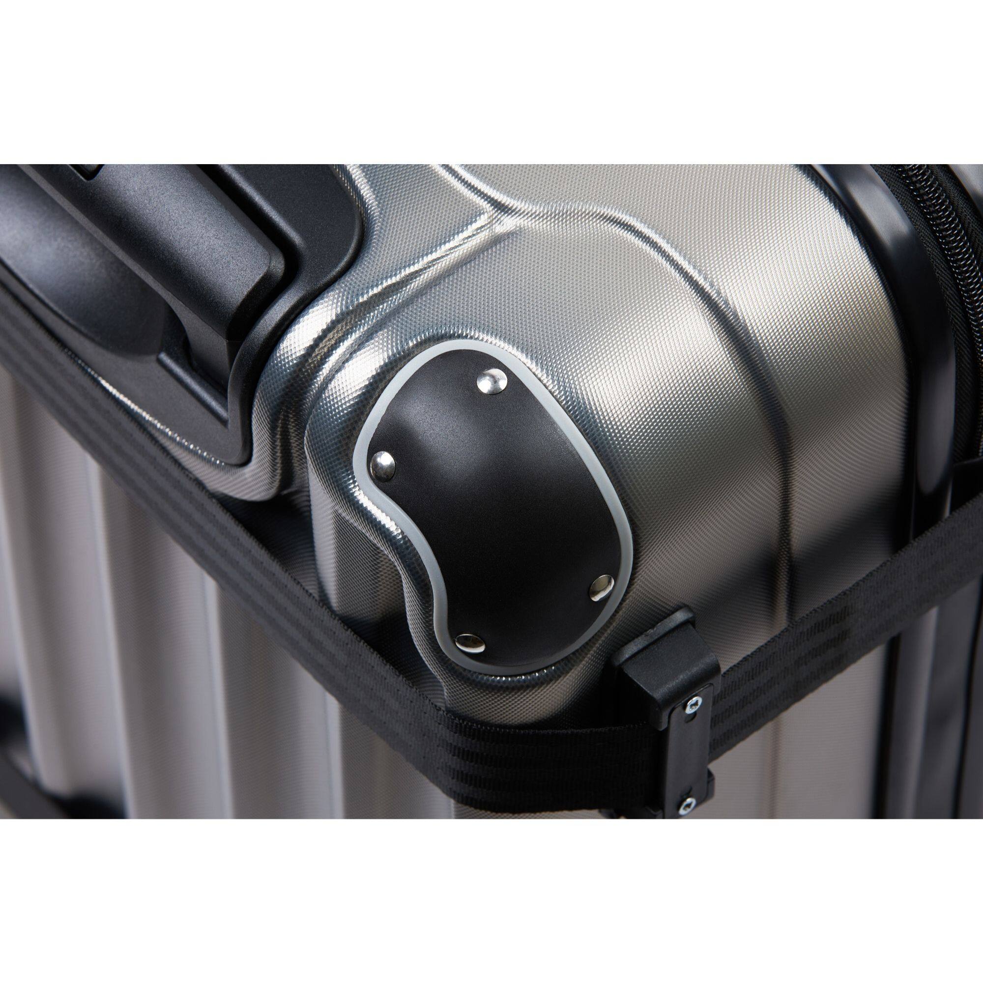 Alt View 3. Vingarde Valise - Petite 03 - 8 Bottle Wine Travel Suitcase - Silver.