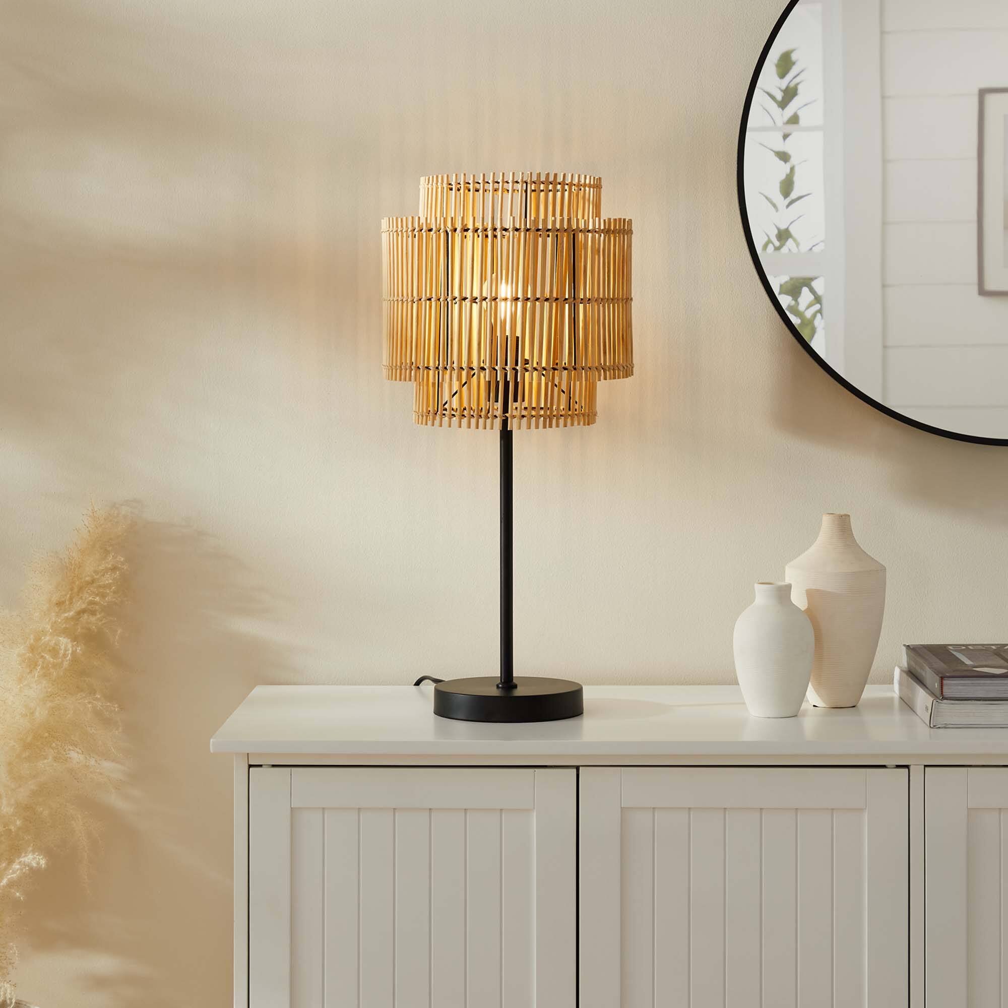 Alt View 1. Modway - Nourish Bamboo Table Lamp by Modway - Natural.