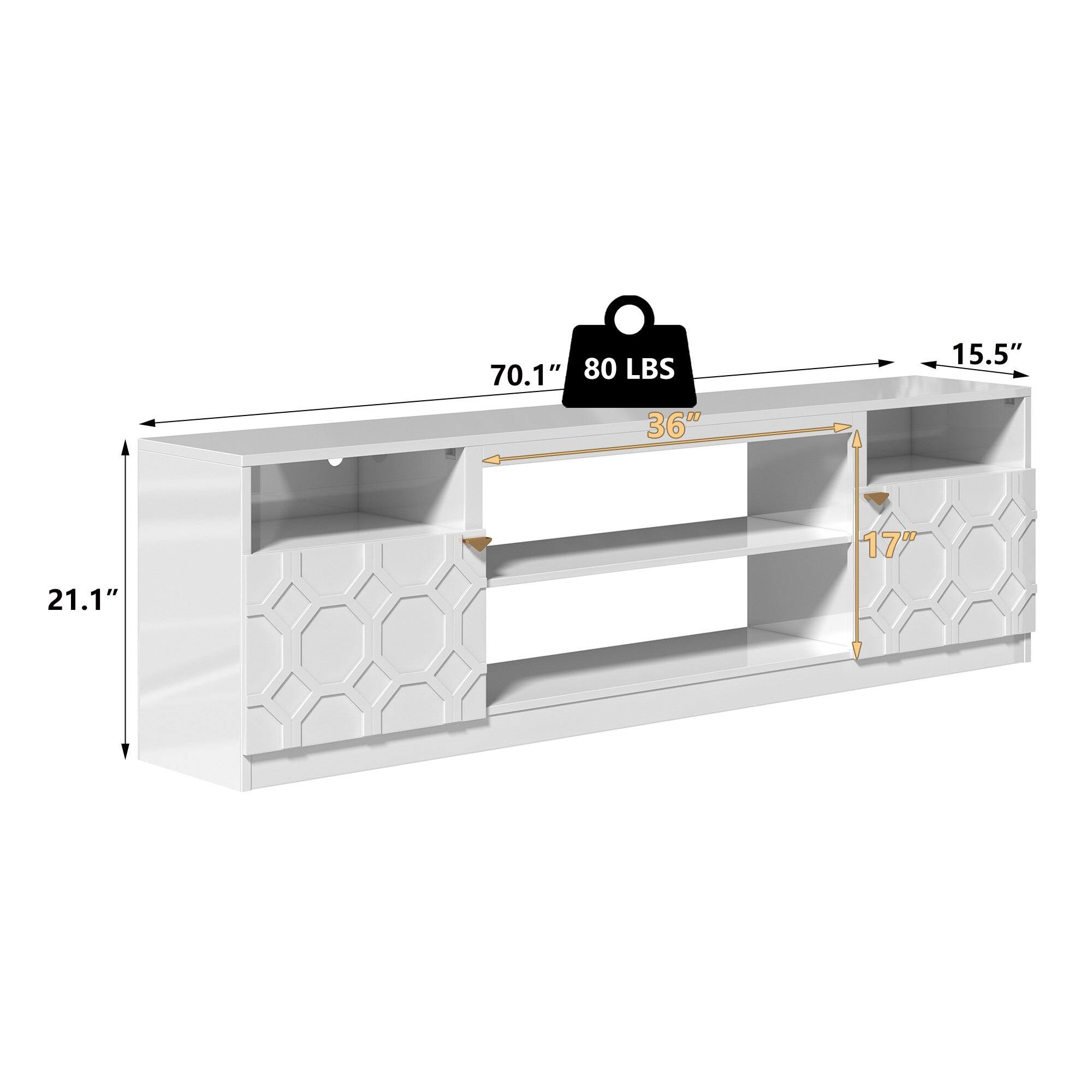 70.1"  
80 LBS  
36"  
15.5"  
17"  
21.1"