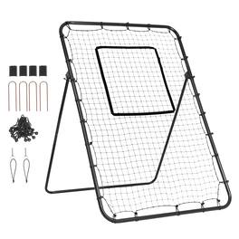 VEVOR - Baseball And Softball Rebounder Net, 4 x 6 Feet PitchBack Baseball Nest for Pitching and Fielding Training - Black