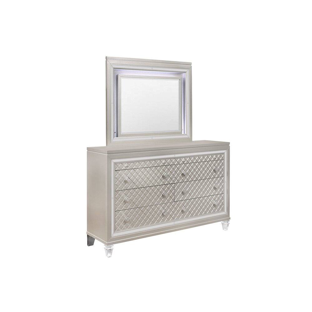 Alt View 1. Global Furniture USA - Traditional Glam Paris Champagne Mirror With Led - Champagne.