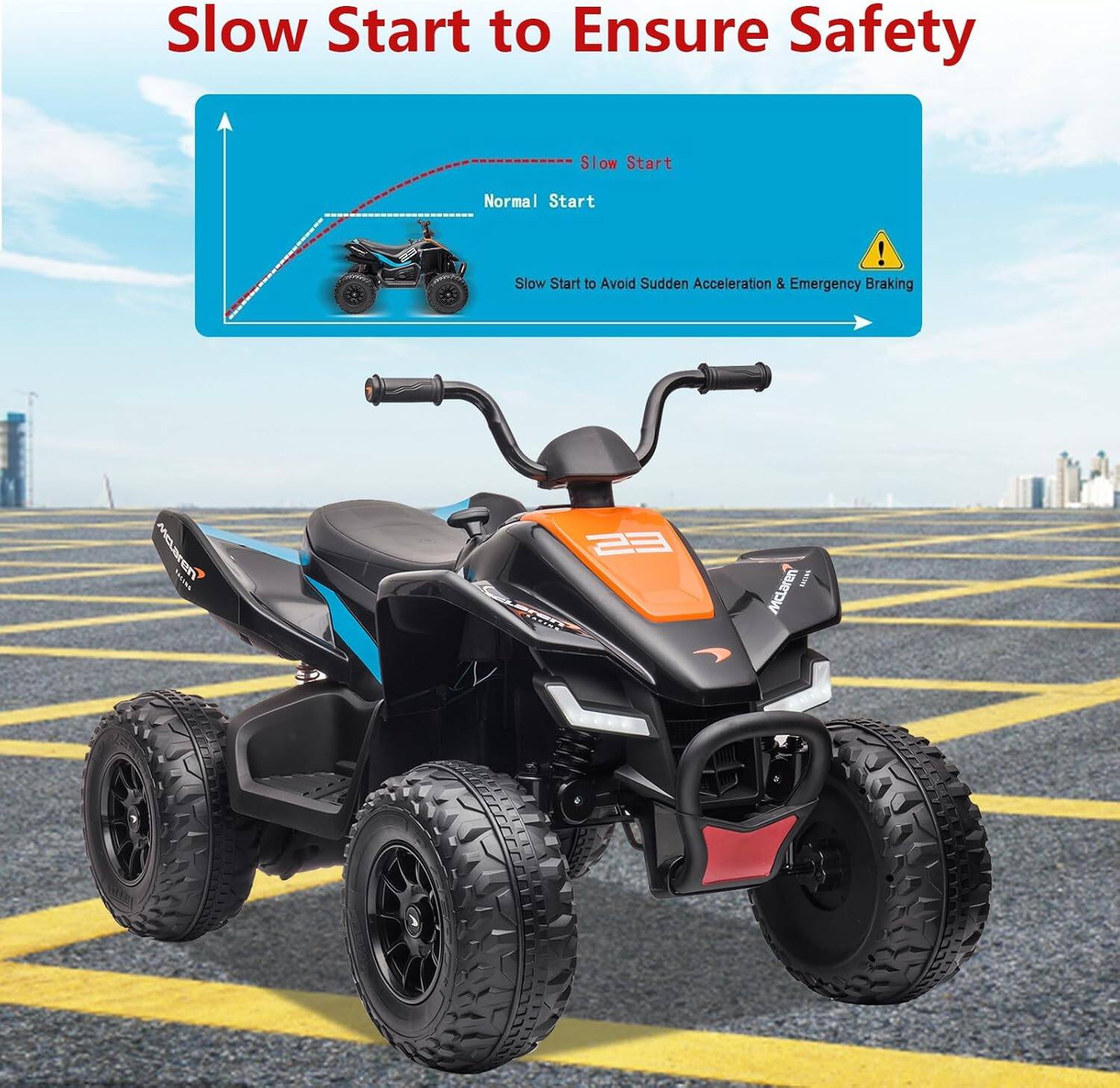 Slow Start to Ensure Safety

Slow Start Normal Start

Slow Start at Avoid Sudden Acceleration & Emergency Braking

USROW SOCUTS ES McLaren