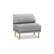 Front. Burrow - Contemporary Range Armchair - Stone Gray.