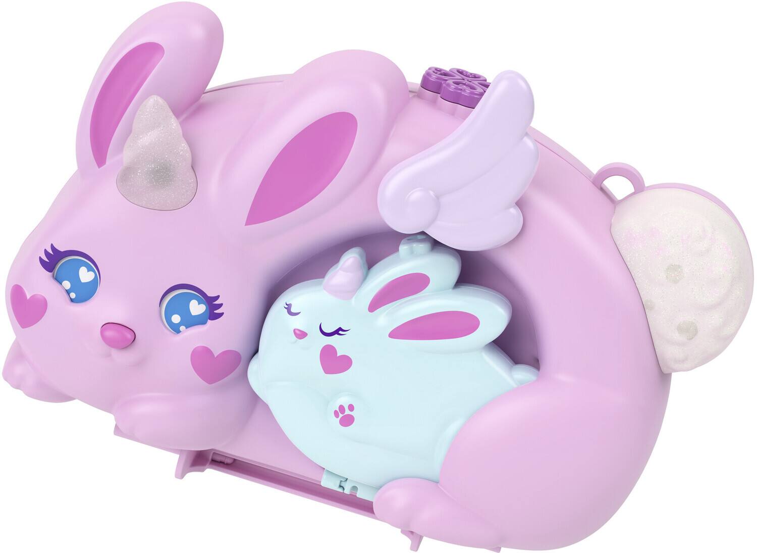 Alt View 4. Mattel - Mattel - Polly Pocket 2-in-1 Bunny Fun Wearable Compact   - COLLECTIBLES - Multicolor.