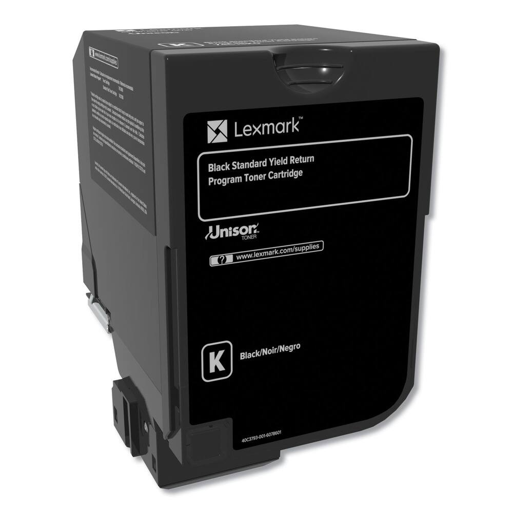 Lexmark
Black Standard Yield Return Program Toner Cartridge
Unison TONER
www.lexmark.com/supplies
Black/Noir/Negro
40C3793-001-407960