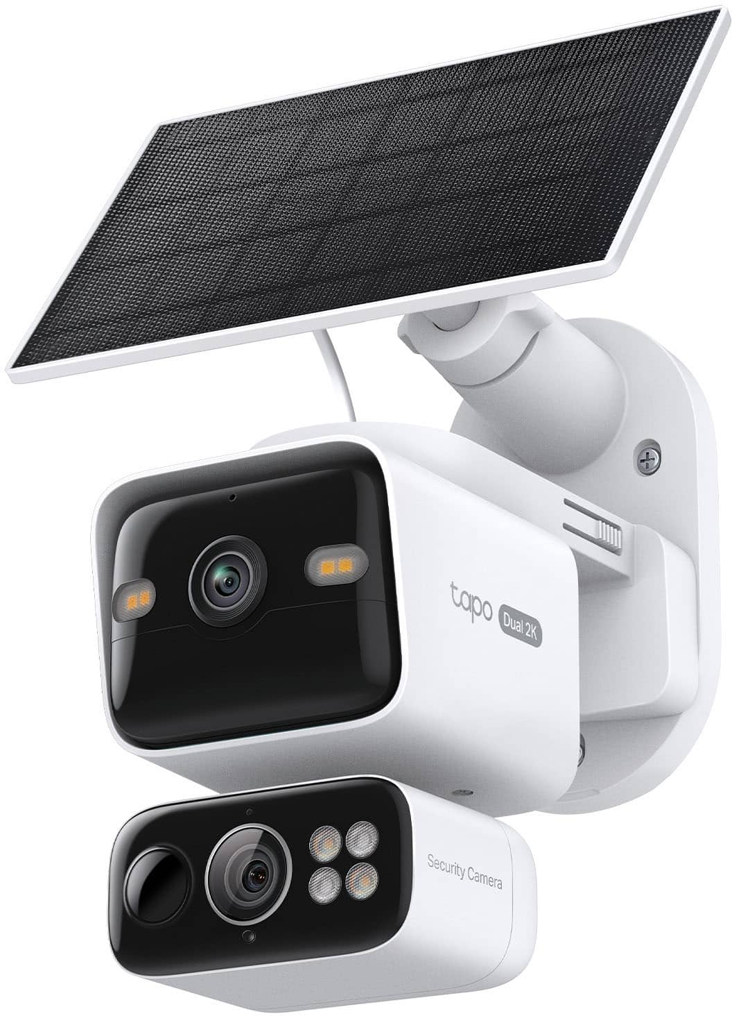 TP-Link - Tapo Wireless Dual-Lens, Pan-Tilt Security Camera 2K QHD , 360° Coverage, with Solar - No Monthly Fees - White