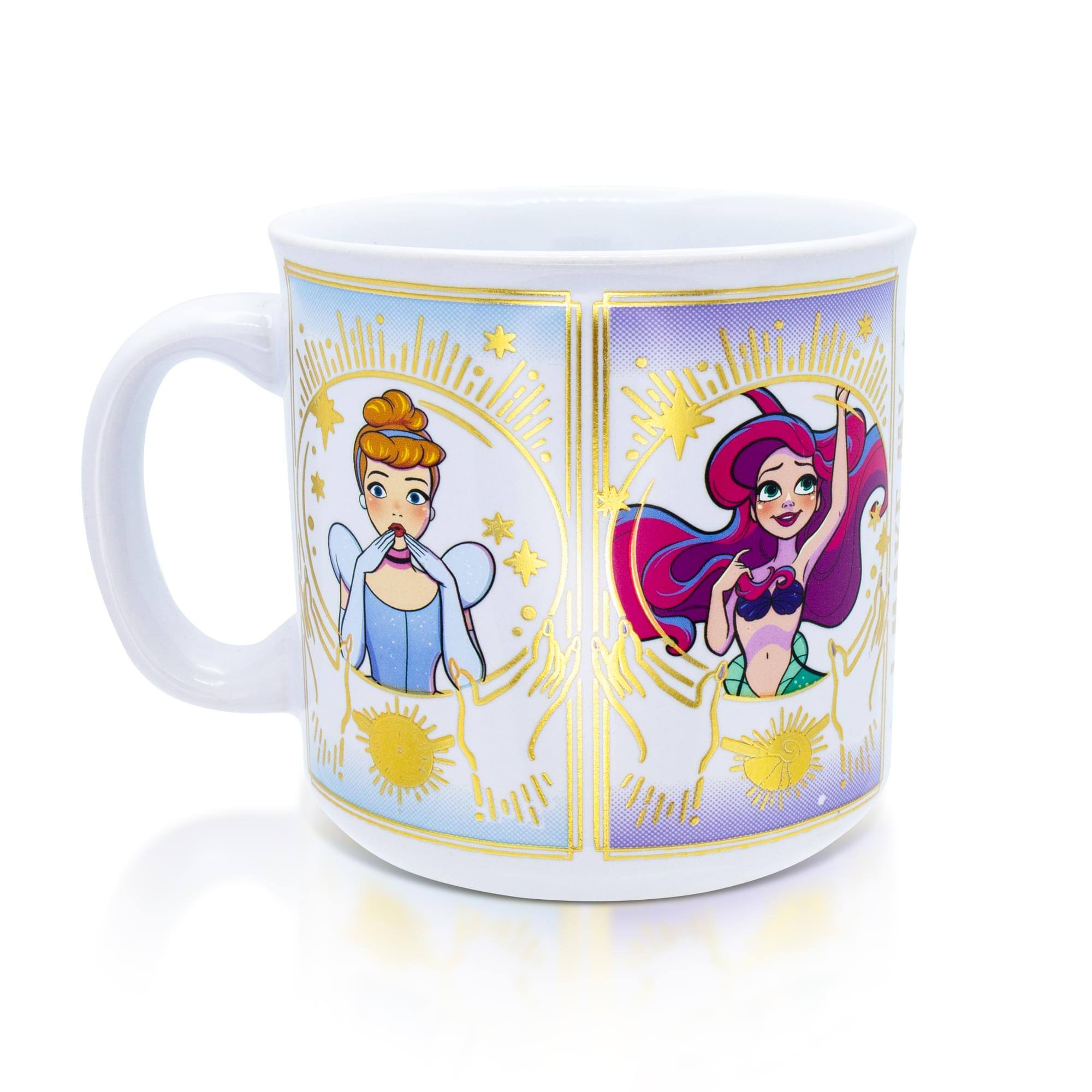 Alt View 10. Silver Buffalo - Disney Princess "I Make My Own Magic" Foil Ceramic Mug | Holds 20 Ounces - White.