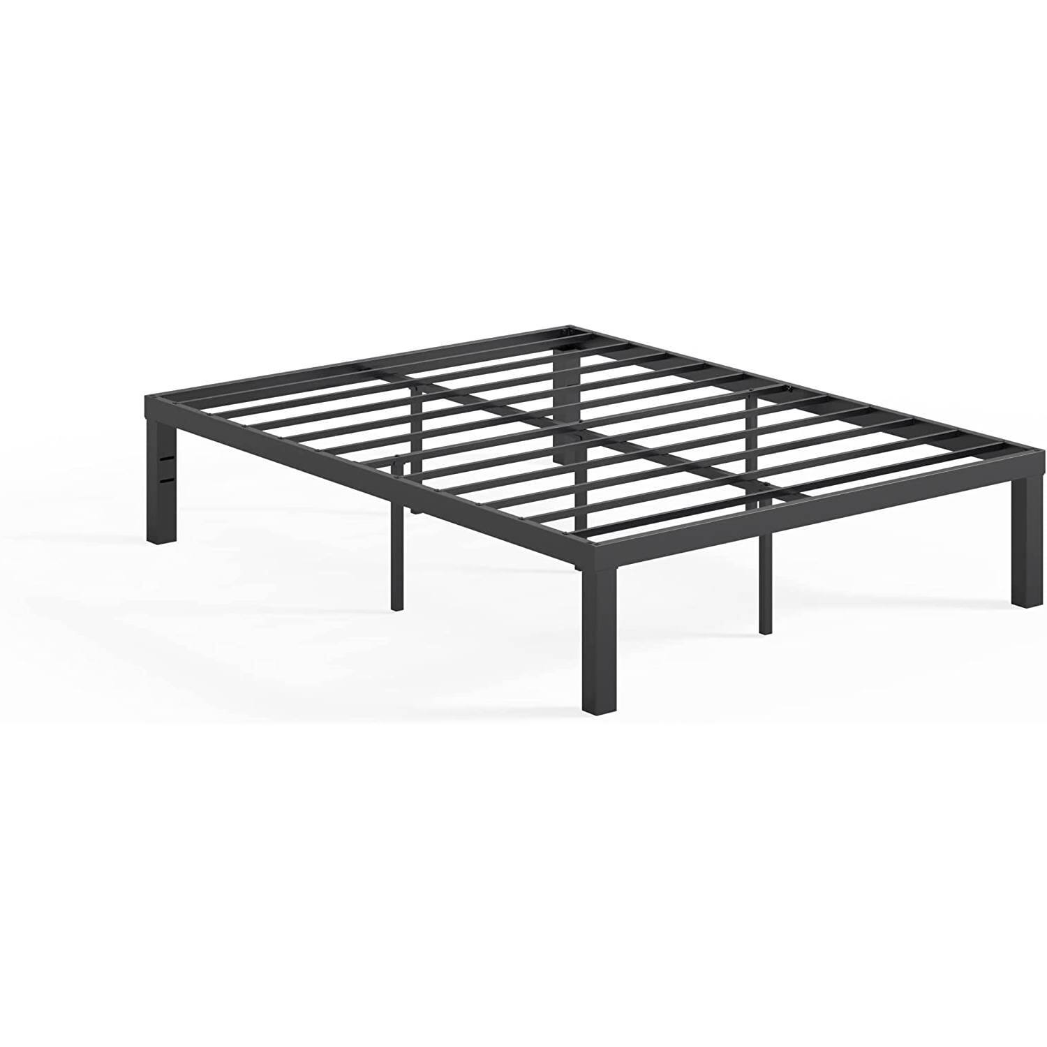 Back. Hivvago - Hivvago Queen size Modern 16-inch Heavy Steel Metal Platform Bed Frame - Black.