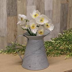 Angle. BreeBe - White Garden Poppies Bundle 16" - White, Green.