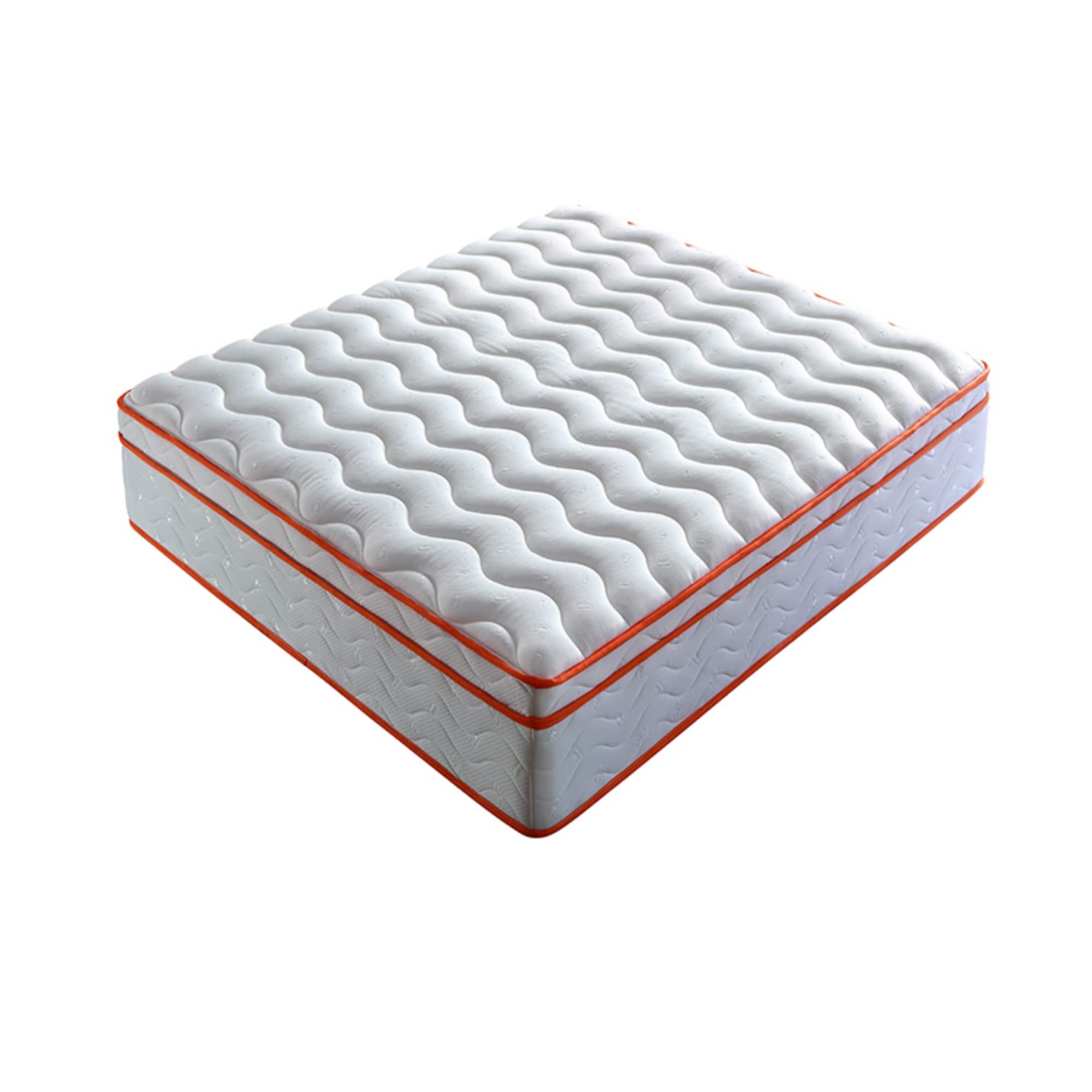 Ecooso - 12 Inch Full Medium Firm Hybrid Mattress, Memory Foam + Pocket Springs, Bed in a Box, CertiPUR-US - Milk White