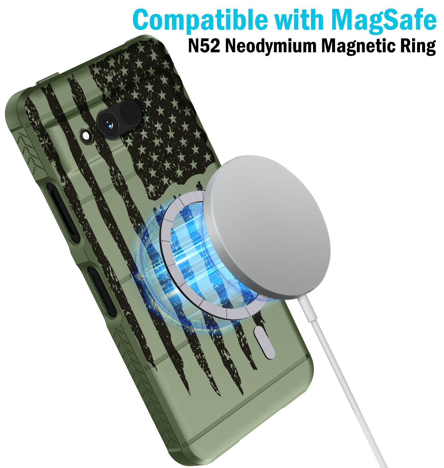 Compatible with MagSafe  
N52 Neodymium Magnetic Ring