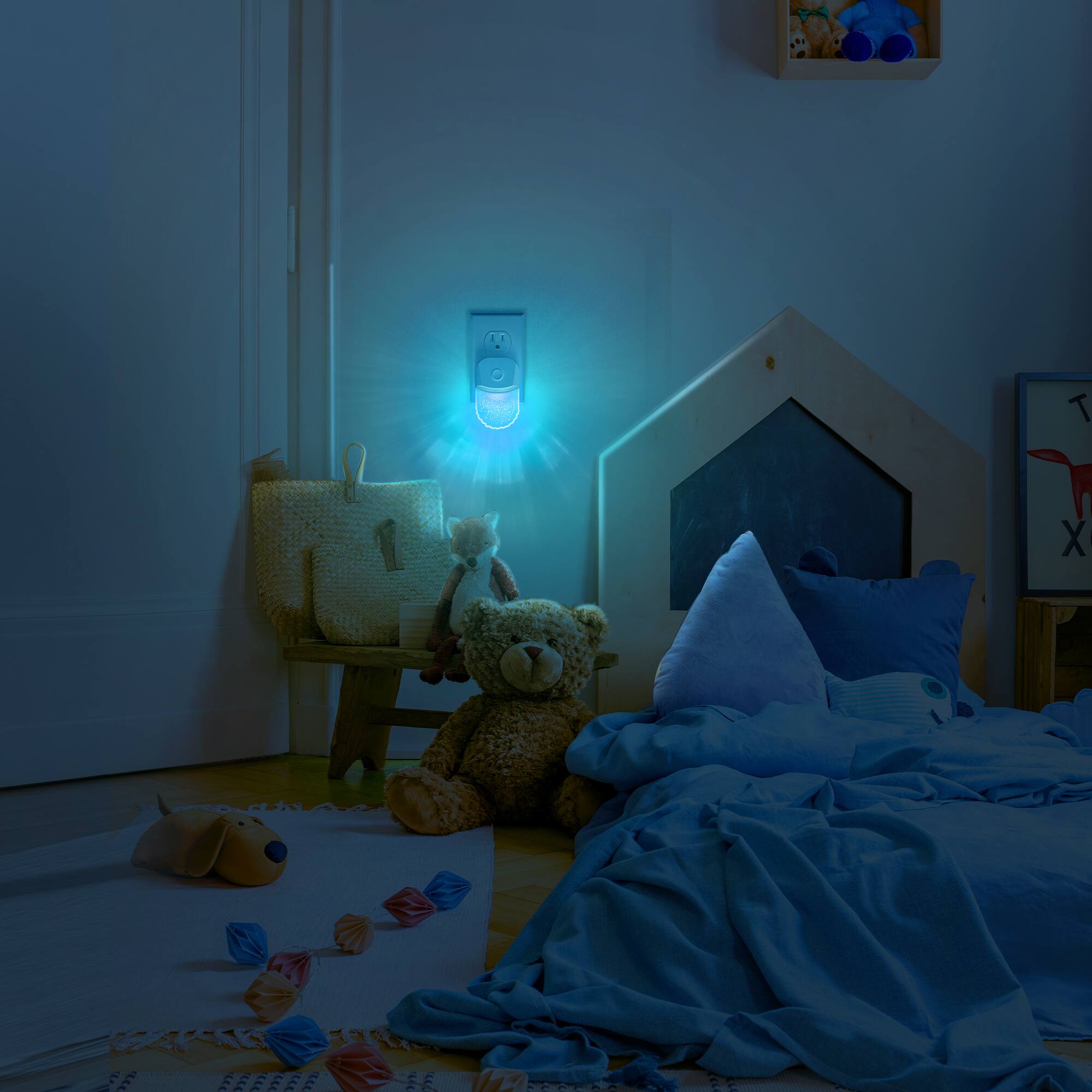 Jandcase 2 Pack 0.5W Plug in Night Light, RGB Color Changing, Acrylic ...