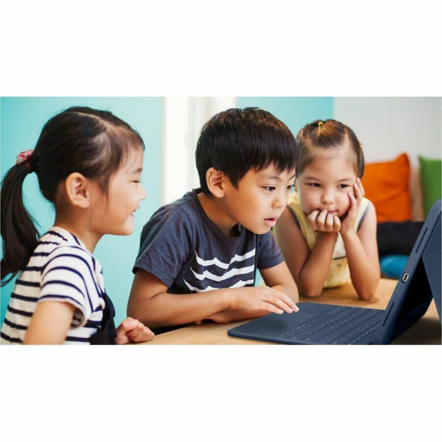 Alt View 2. Logitech - Logitech Rugged Combo 4 Touch Rugged Keyboard/Cover Classic Blue - Blue.