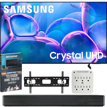 SAMSUNG
Crystal UHD
DECOGEAR
BEGINNER'S GUIDE
TELEVISION HOME THEATER ESSENTIALS