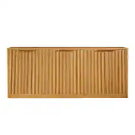 Forest'nSky - 67-inch modern wavy sideboard, curved contour design storage cabinet - Natural
