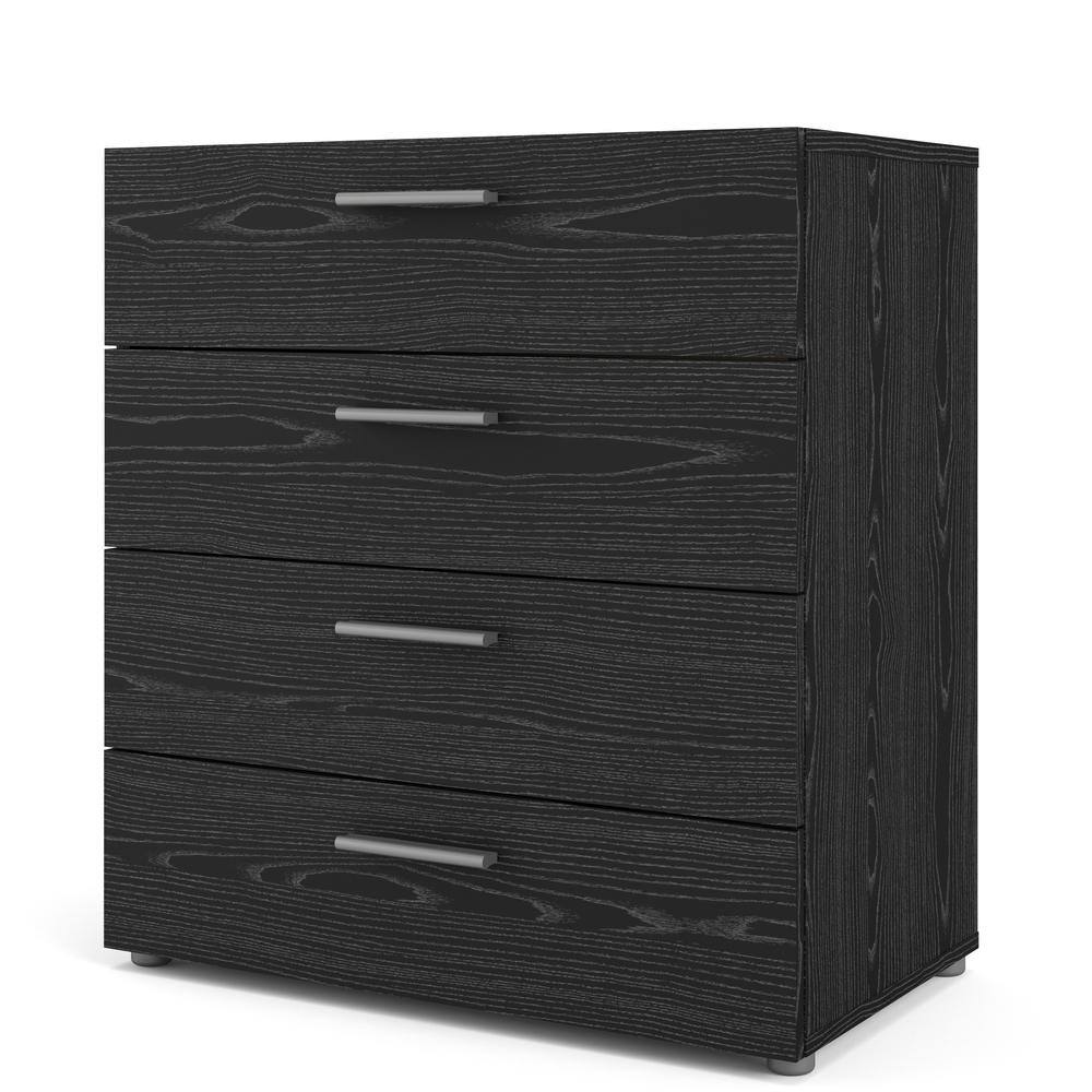 Angle. Tvilum - Austin 4 Drawer Chest Woodgrain - Black.