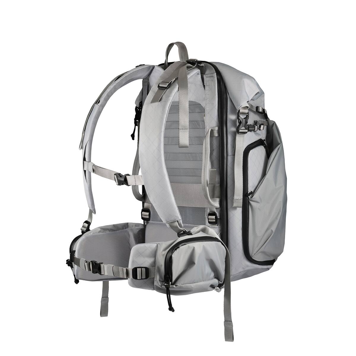 Alt View 2. Urth - Urth Helios 40L Outdoor Backpack (gray ) + Core Medium Camera Cube + Rain Cover.