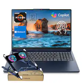 Lenovo - IdeaPad Slim 5 16" FHD+ Touchscreen Laptop - AMD Ryzen 7 350 - 64GB RAM – 2TB SSD - Backlit Keyboard - PCO LT cooler - Blue