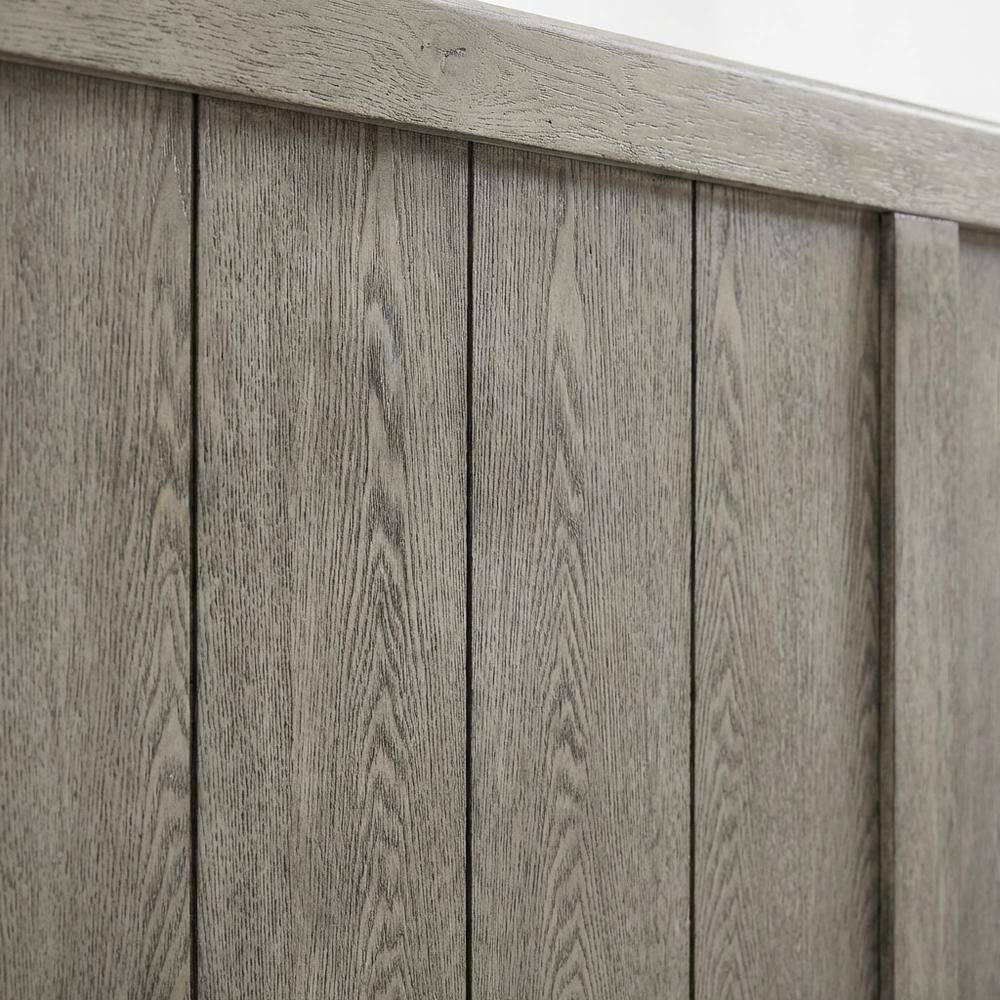 Back. FurniFact - Wood Full Headboard with Smooth Finish and Durable Construction - Gray.