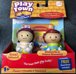 Hasbro - Play Town Wooden Figure Cinderella & Prince Charming 2 Pack - Multi