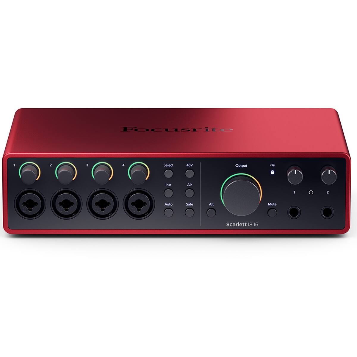 Focusrite Scarlett 18i16

1 2 3 4 Select 48V Output

Air 1 2 Auto Safe Alt Mute
