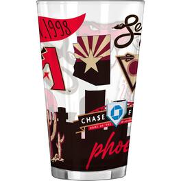 Logo Brands - Arizona Diamondbacks 16oz. Native Pint Glass - Multicolor