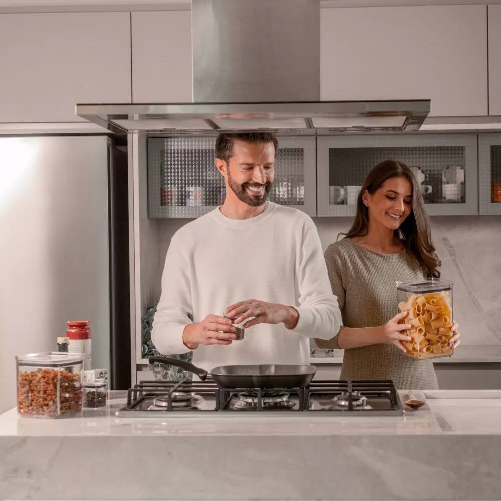 Alt View 6. OU - OU Airtight Food Storage Container 24pc (set of 12) Leak Proof Plastic Storage Container - Clear.