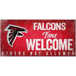 Fan Creations - Atlanta Falcons 6" x 12" Fans Welcome Sign - Multicolor