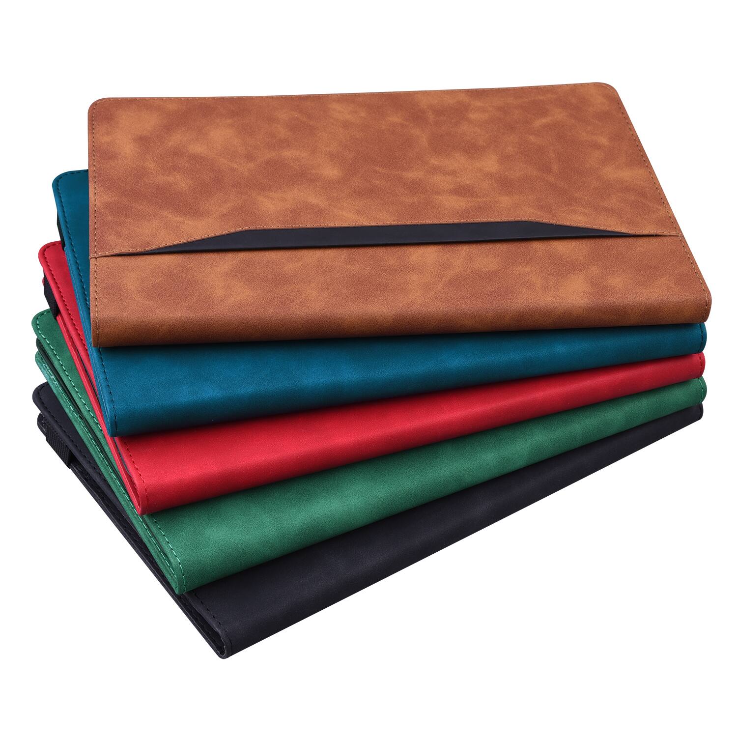 Alt View 2. Dteck - for iPad Air 13 Inch Case M4 2026 / M3 2025 / M2 2024, Matte PU Leather Folio Stand Cover with Credit Card Slots - Brown.