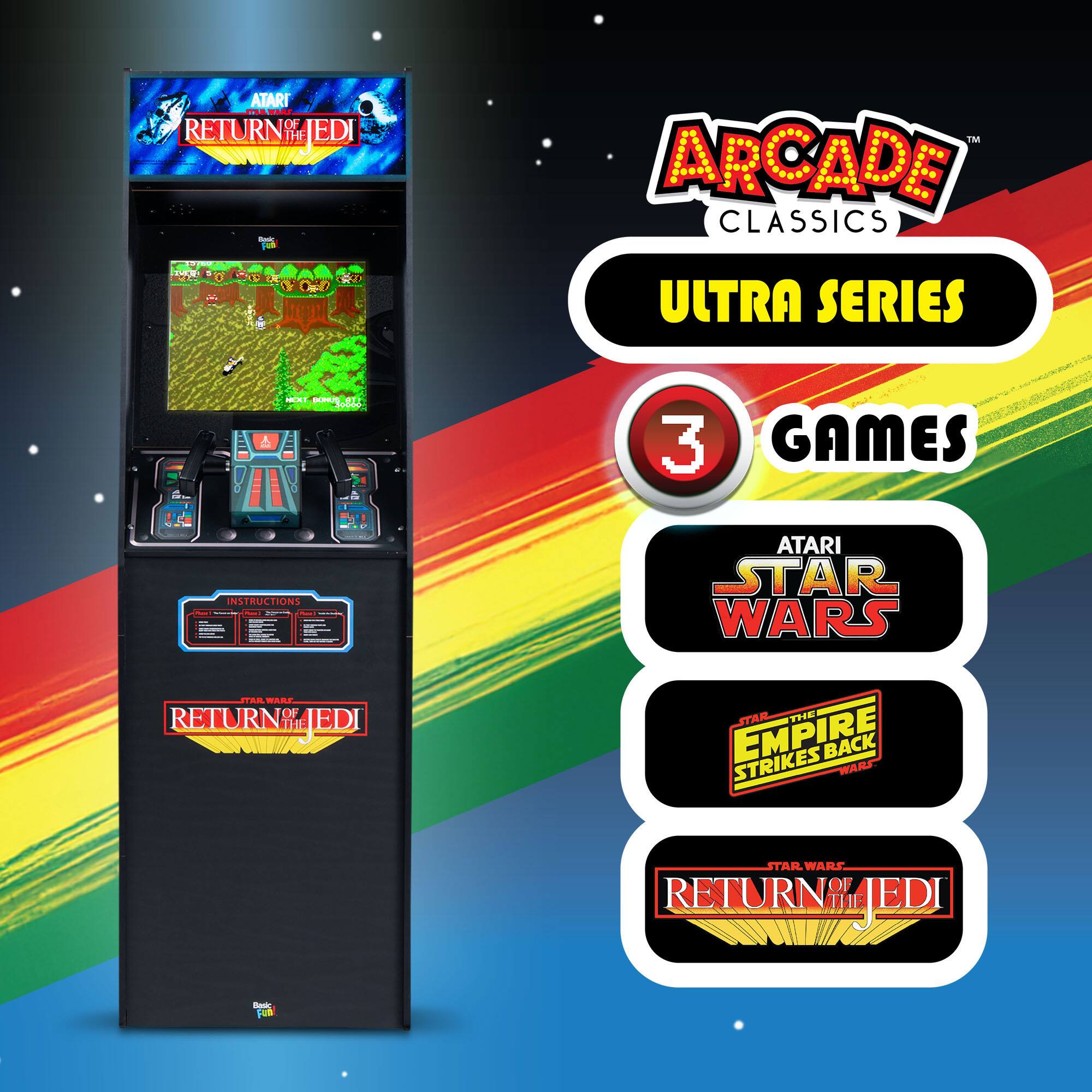 ATARI  
RETURN OF THE JEDI  

ARCADE CLASSICS  
ULTRA SERIES  

3 GAMES  

ATARI STAR WARS  
THE EMPIRE STRIKES BACK  
RETURN OF THE JEDI