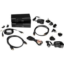 Black Box Network Services - KVX Series Dual-Head HDMI KVM Fiber Extender Kit - Multicolor