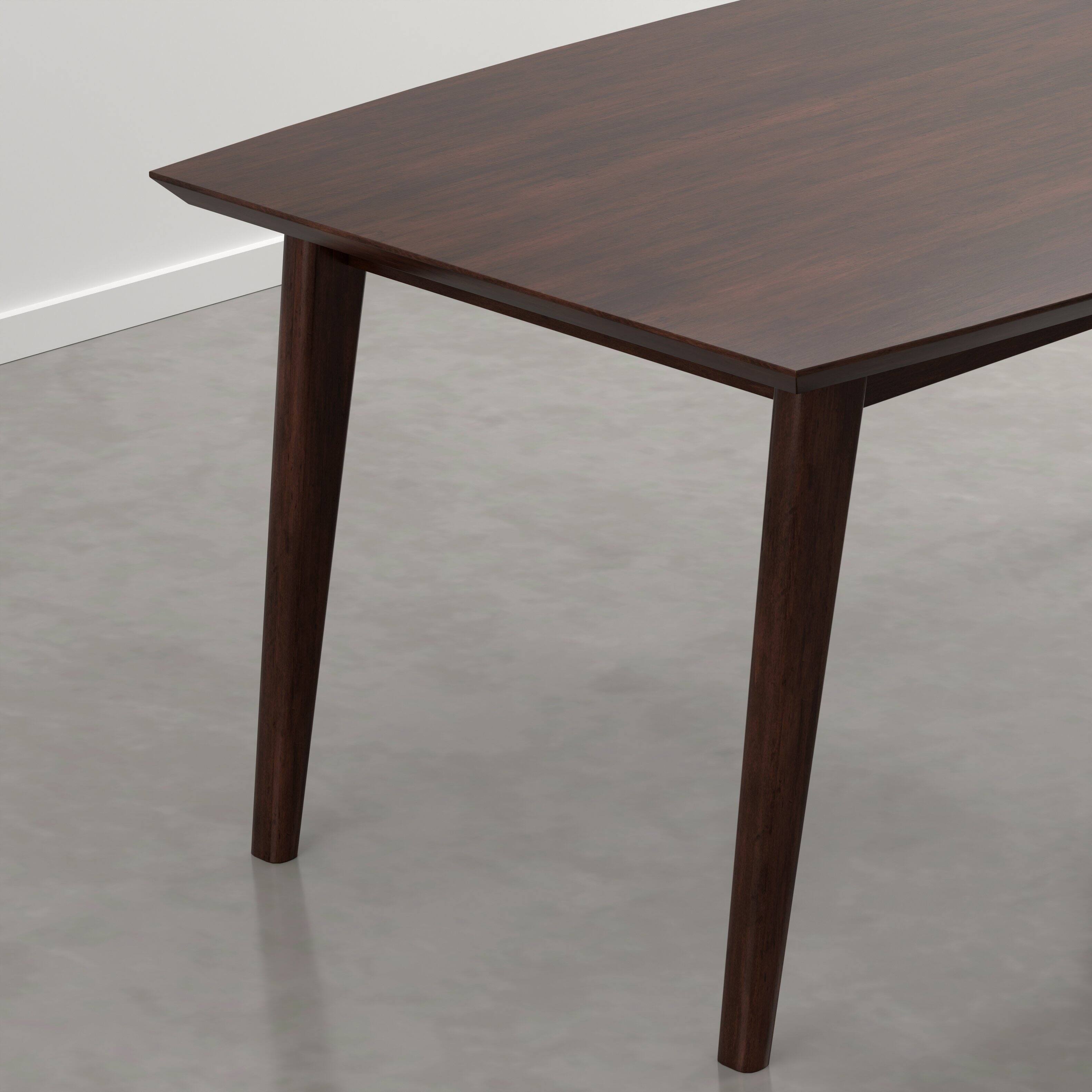 Back. Simpli Home - Draper 66 inch Wide Solid Wood Dining Table - Deep Brown.