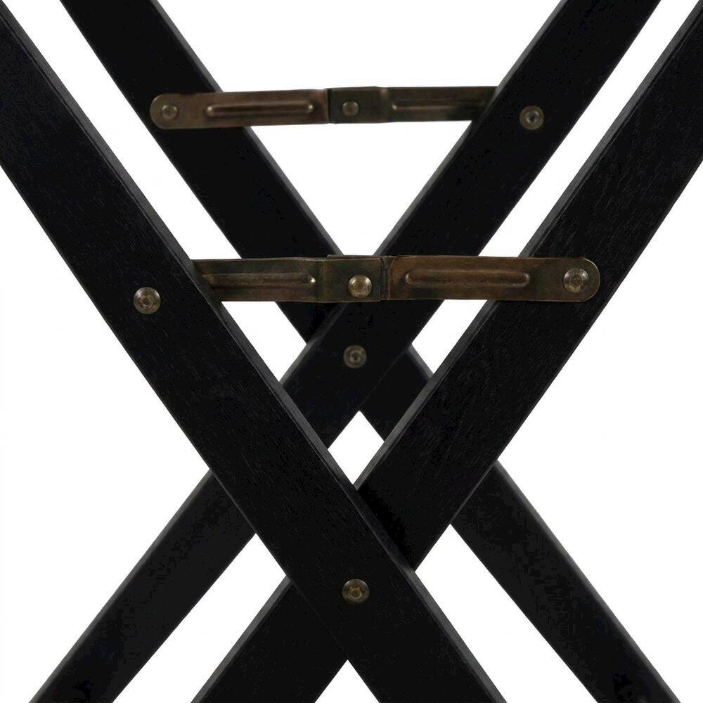 Alt View 1. FurniFact - Black Extra-Wide Director's Chair - Black Frame/ Black Canvas.