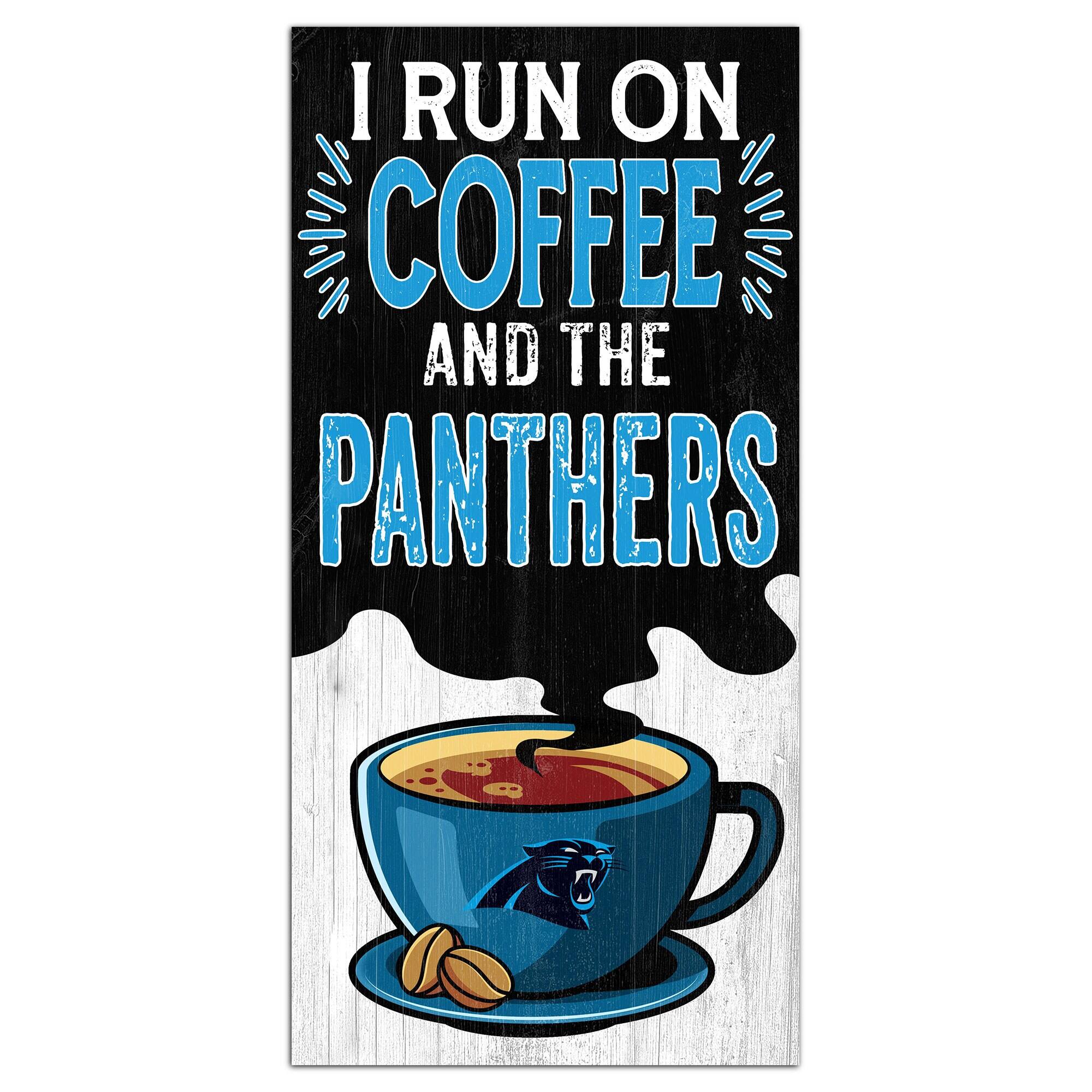 Carolina Panthers 6" x 12" Coffee Wall Art