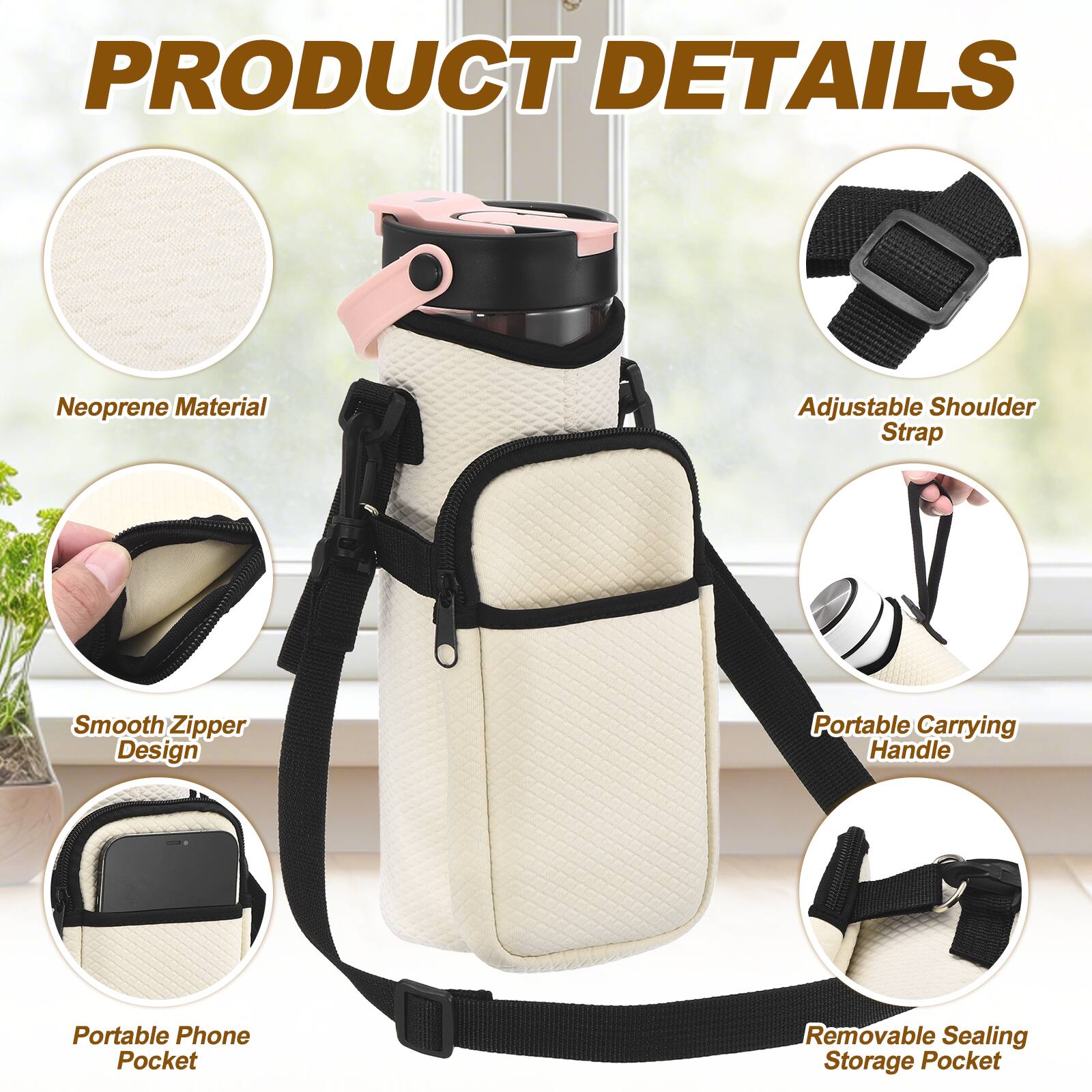PRODUCT DETAILS

- Neoprene Material
- Adjustable Shoulder Strap
- Smooth Zipper Design
- Portable Carrying Handle
- Portable Phone Pocket
- Removable Sealing Storage Pocket