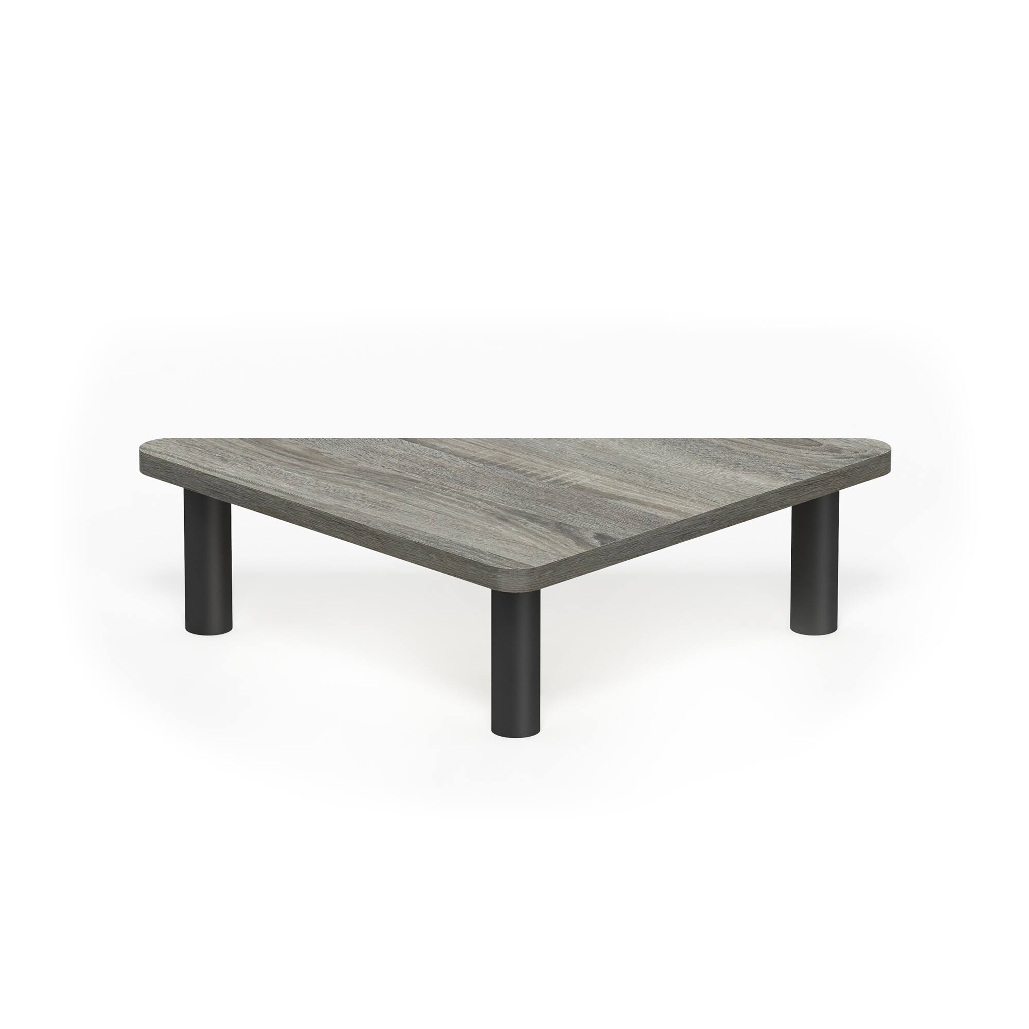 Alt View 2. Furinno - Turn-N-Tube Corner Monitor Riser Stand - French Oak/Black.