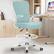 Alt View 3. KERDOM - High Back Drafting Chair Ergonomic Tall Office Chair With Lumbar Support Breathable Mesh Painting Chair, Flip-up Armrest - Light Blue.