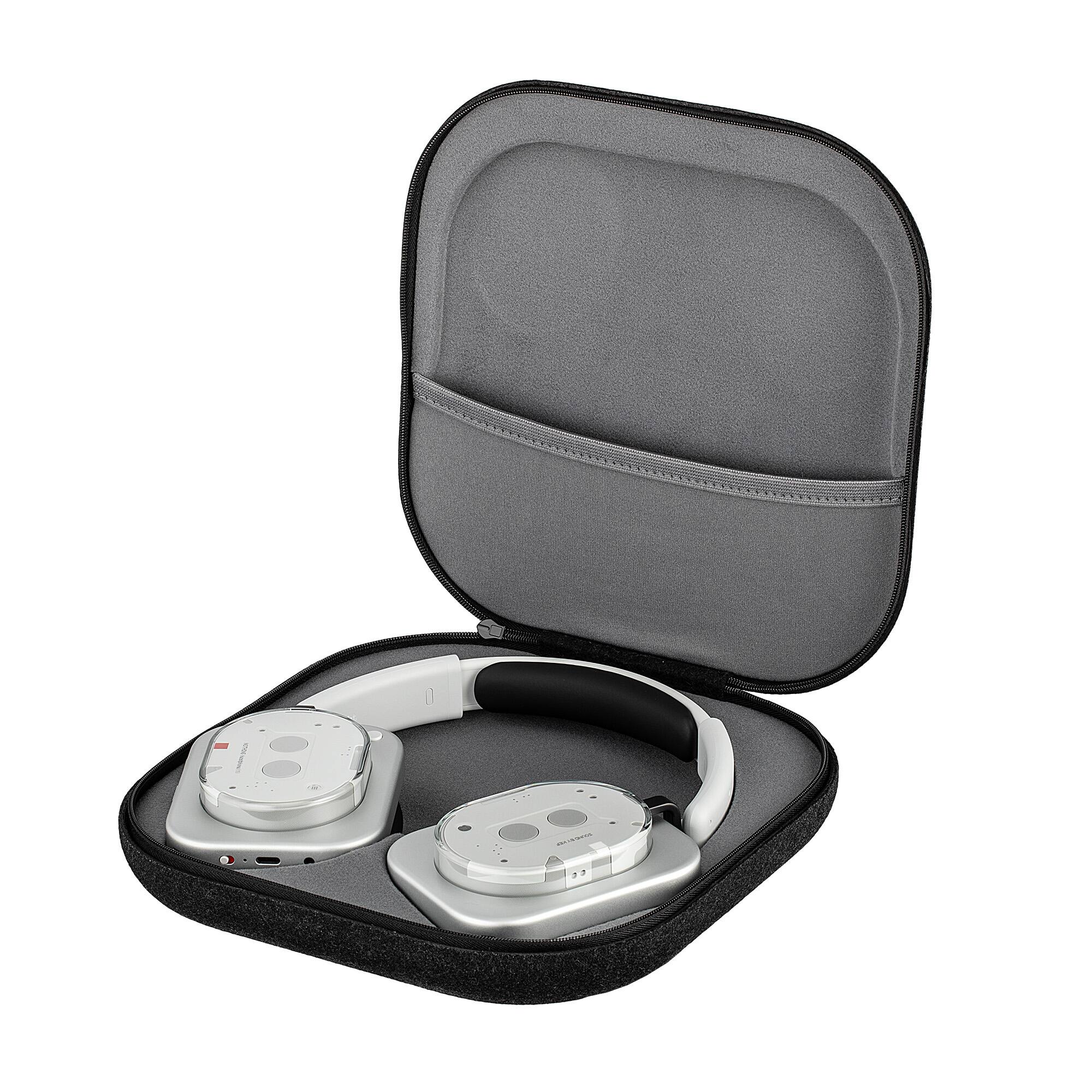 Alt View 6. KEF - Nothing Headphone (1) Hybrid Active Noise Cancelling Headphones, Wireless Over-Ear Headphones with 6 Mics, 80Hrs Playtim - white.