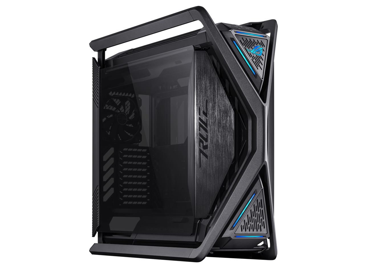 Alt View 1. ASUS - ASUS ROG Hyperion GR701 BTF, ATX BTF support, 420mm dual rad, 4x140mm fans, metal GPU holder, ARGB hub - Black.