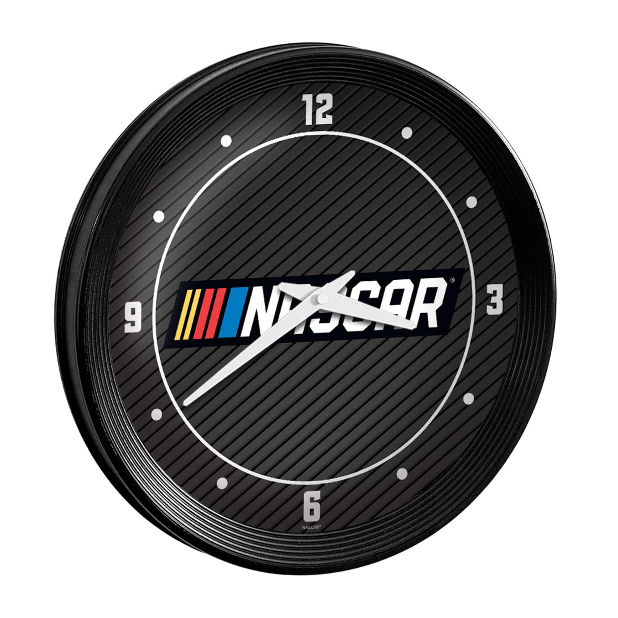 The Fan-Brand - NASCAR 15" Ribbed Frame Wall Clock - Multicolor