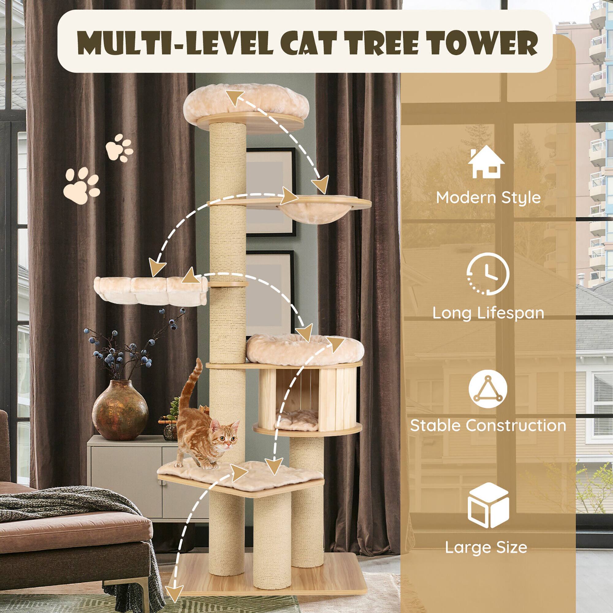 MULTI-LEVEL CAT TREE TOWER

Modern Style
Long Lifespan
Stable Construction
Large Size