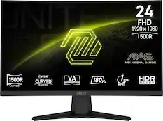 UNITE 24 FHD 1920 X 1080 1500R A5 M MAG MSI ARSENAL GAMING msi 1500R - VA 180 1 1ms ms HDR CURVED Gaming Panel Hz READY Curved GAMING MPRT msi