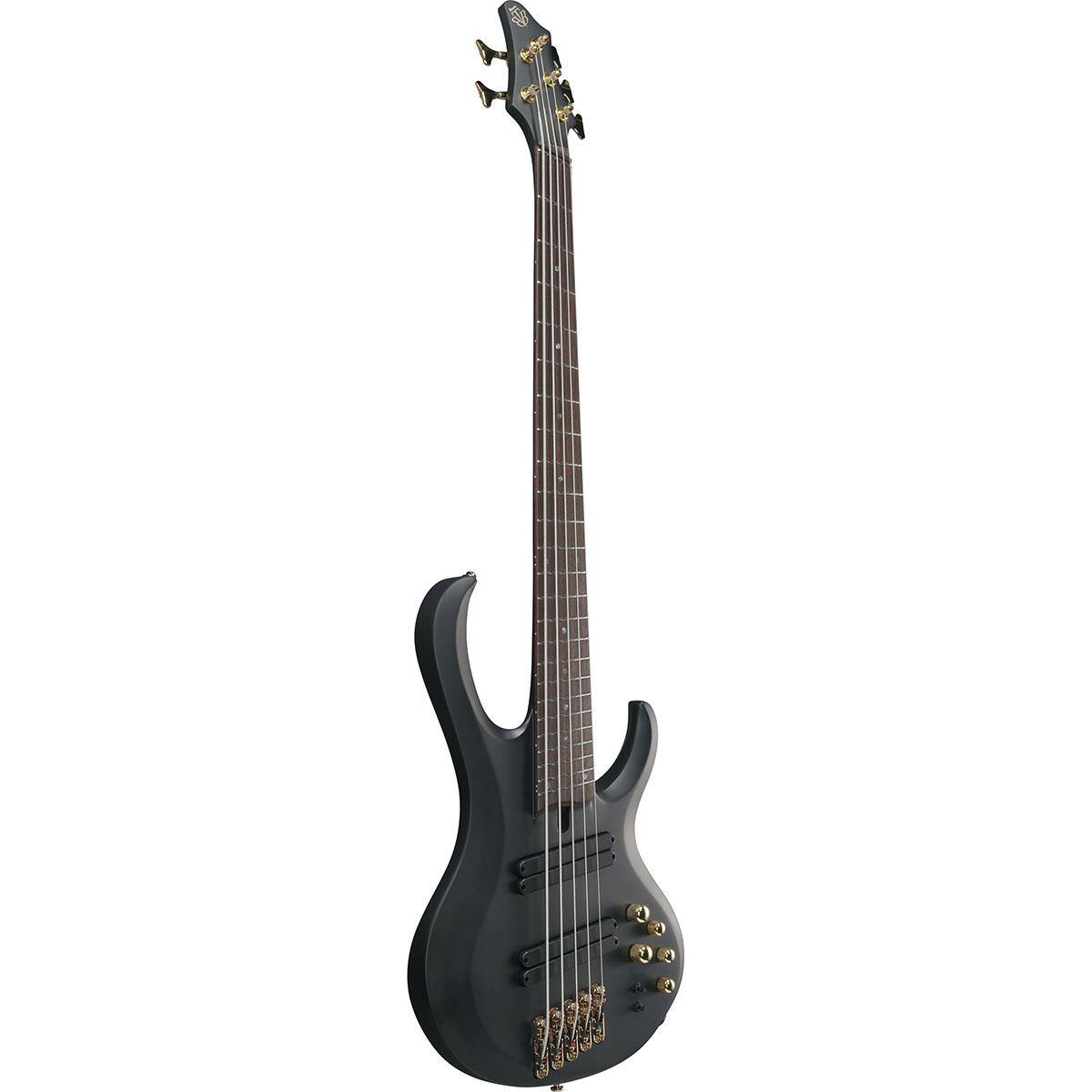 Alt View 2. Ibanez - Ibanez BTB Bass Workshop Series BTB605LM 5-String Multi Scale Electric Bass Guitar, Black Flat.