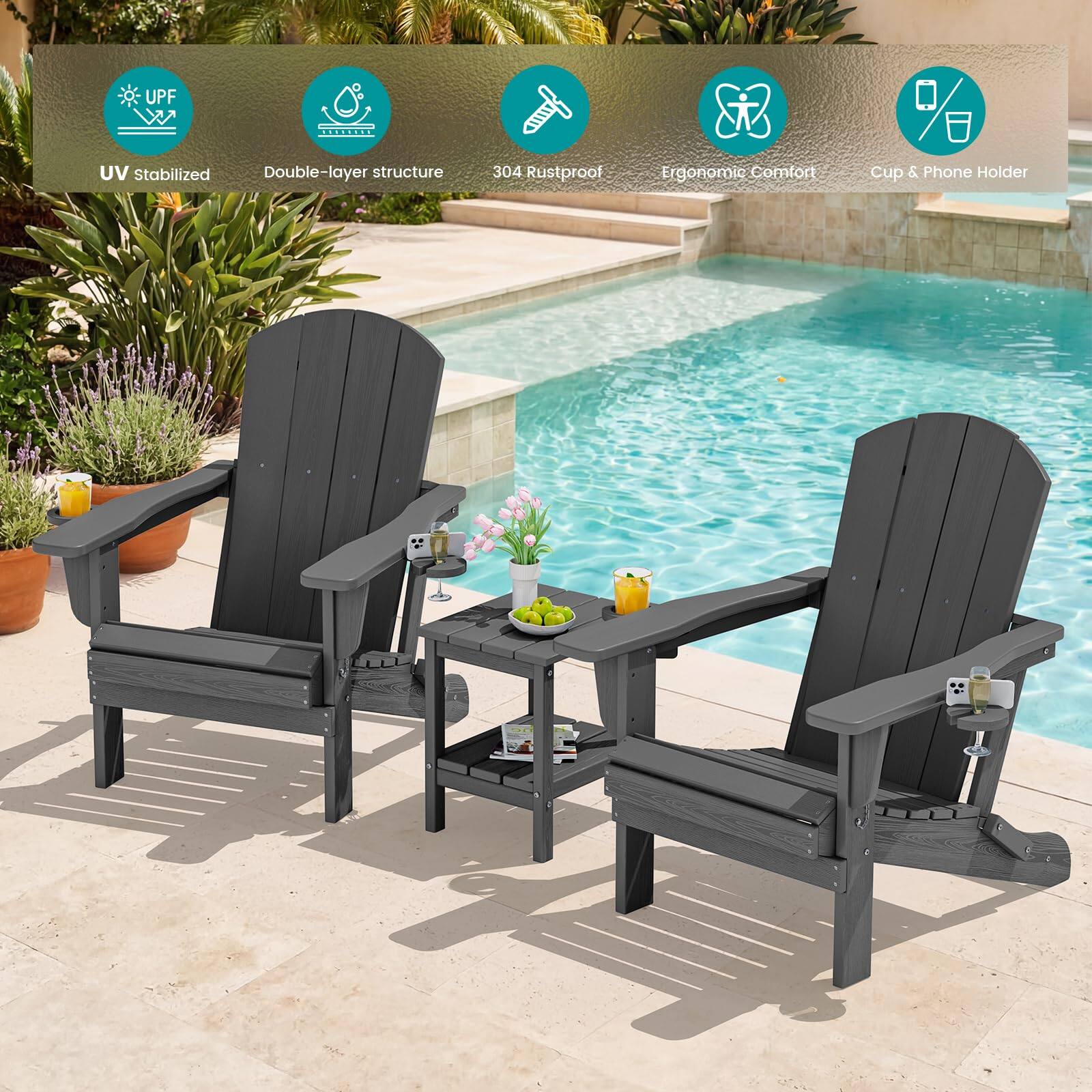 UPF UV Stabilized Double-layer structure 304 Rustproof Ergonomic Comfort Cup & Phone Holder