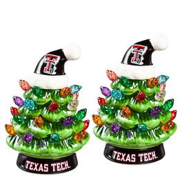 Evergreen Enterprises - Texas Tech Red Raiders 2-Pack 4" Ceramic LED Christmas Tree Set - Multicolor