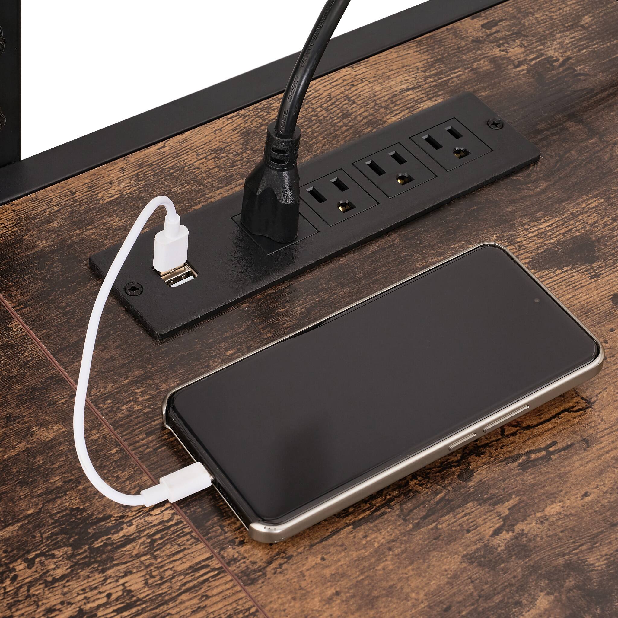 Left. Vecelo - 71" TV Stand with Mount&Power Outlets for 80 Inch TVs, MDF and Metal Frame Storage Console, Universal TV Stand - 71"Brown.