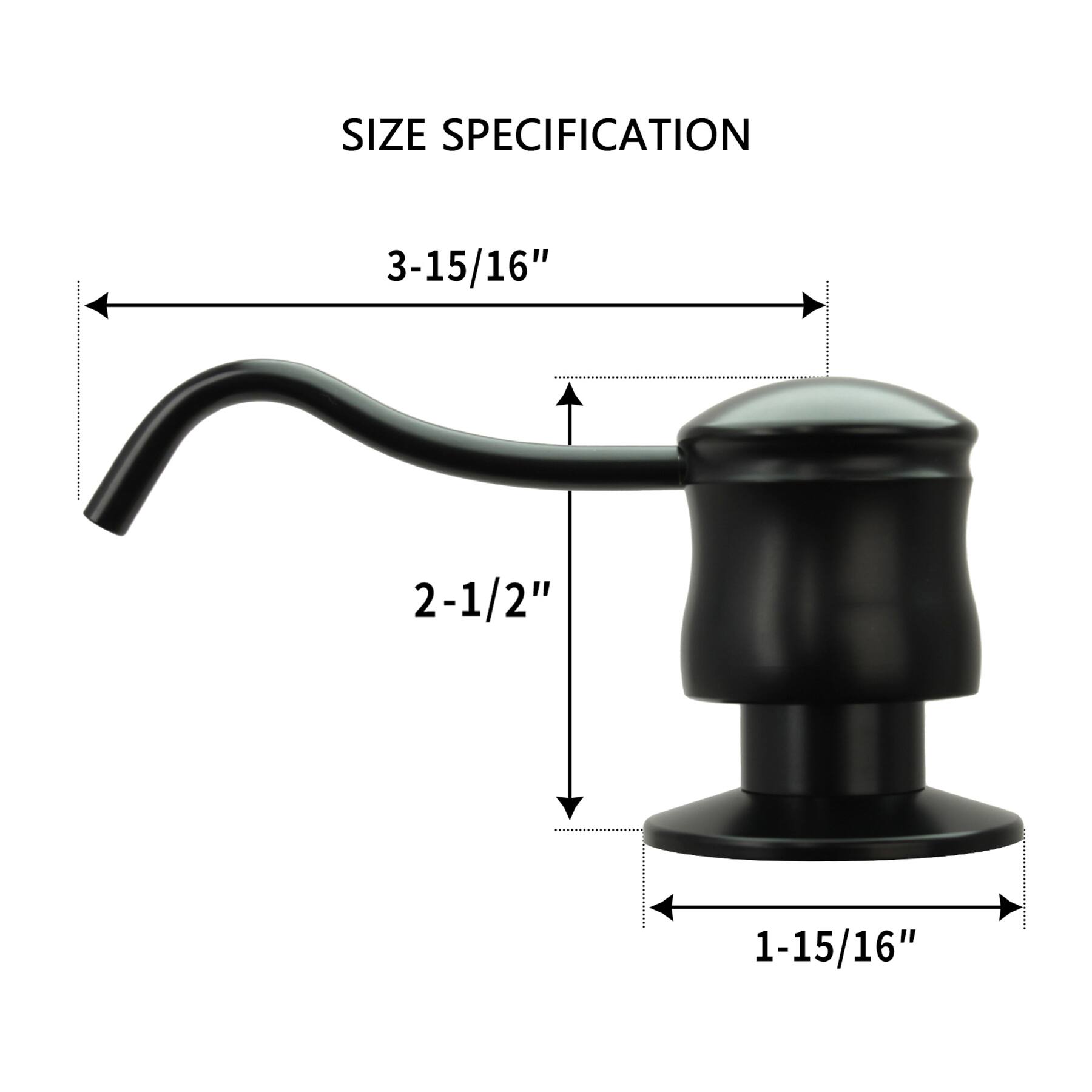 SIZE SPECIFICATION  
3-15/16"  
2-1/2"  
1-15/16"