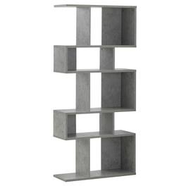 Pefilos - 5 Cubes Ladder Shelf Corner Bookshelf Display Rack Bookcase- Tall Bookshelf, Shelves for Living Room, Home Office - Gray