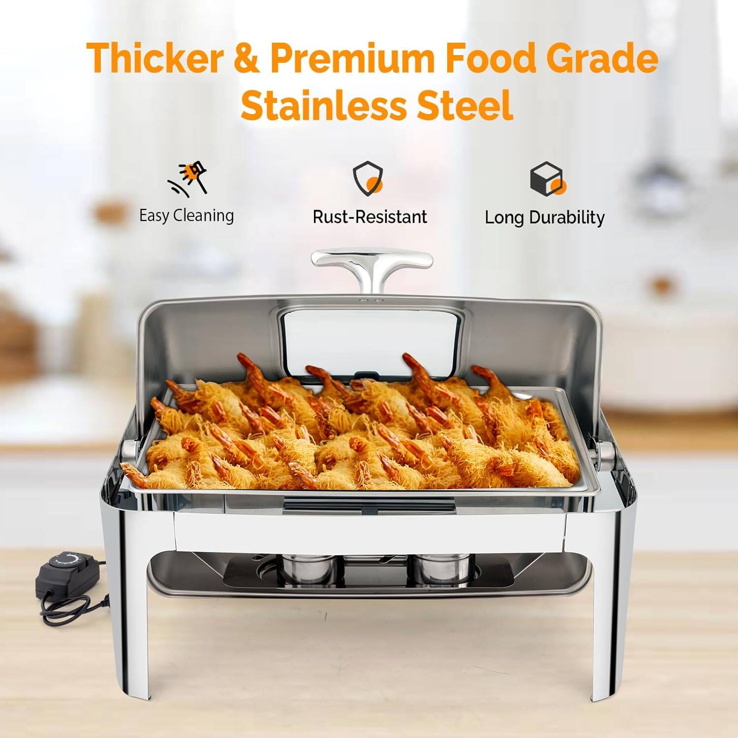Thicker & Premium Food Grade Stainless Steel

- Easy Cleaning
- Rust-Resistant
- Long Durability